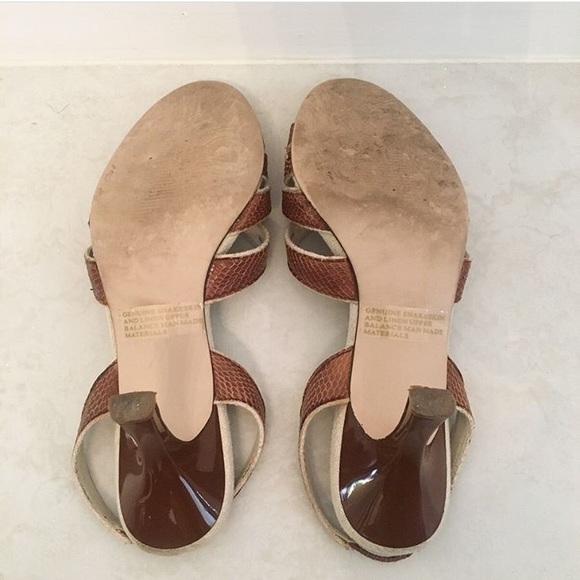 VINTAGE IMPO Snakeskin Brown Vijay Size 6B Heels - Picture 7 of 8